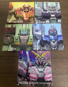 ガンダム　ポテコ第3弾　ユニコーンガンダム等5枚