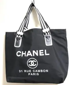 (ノベルティ）CHANEL トートバッグ ブラック ナイロン