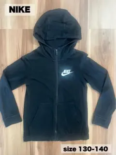 NIKE キッズ　パーカー　S ナイキ　130 140 トレーナー 黒　刺繍