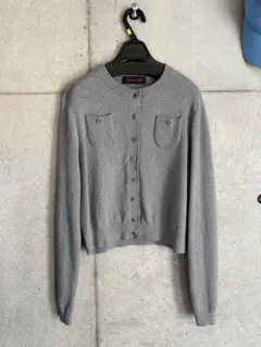 CABaN キャバン コットンカシミヤ クルーネックカーディガン グレー XS