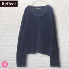 Reflect ネイビー ニットアクリルカーディガン 9号のサムネイル