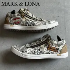 MARK & LONA ゴルフシューズ スカル柄　総柄のサムネイル