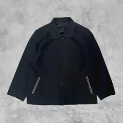 90’s vintage 配色ステッチ 黒 中綿ジャケット ショート丈のサムネイル
