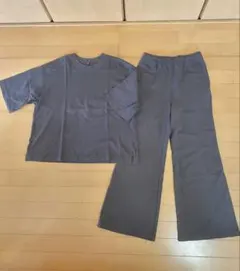【sato様専用】ユニクロ　セットアップ　オーバーサイズT、フレアロングパンツ