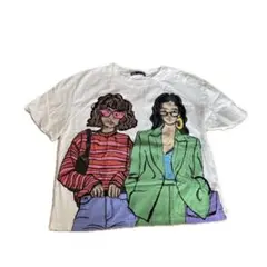 ZARA イラスト付きカジュアルTシャツ