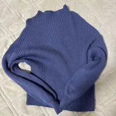 リブ編み長袖ニット
