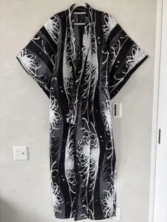 ★美品★黒 菊 ラメ 浴衣 単品