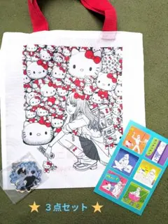 伊藤潤二　アクリルチャーム　トートバッグ　カード　３点セット　サンリオ　ガチャ