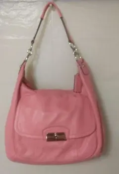 コーチCOACH クリスティンレザー ショルダーバック2wayハンドバックピンク