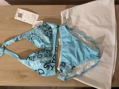 ブルー　ビキニ　M 新品　クレイサス　パレオ付きのサムネイル