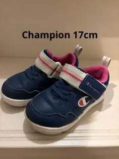 Champion キッズ スニーカー ネイビー ピンク　チャンピオン 女の子のサムネイル