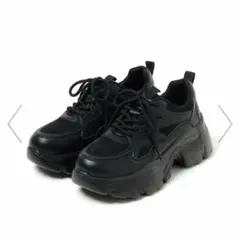 ローリーズファーム　ブラック 厚底 スニーカーMサイズ