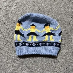 新品タグなしCOMME CA ISM水色ニット帽