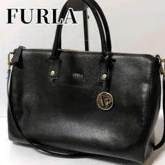 ✨美品✨人気✨フルラ リンダ 2way ショルダーバッグ オールレザー 黒 FURLA（フルラ） ハンドバッグ LINDA リンダ WB01287 ARE000