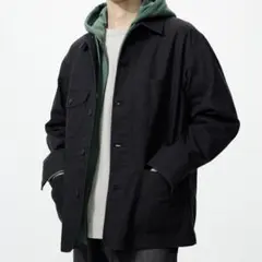 MUJI Labo 太番手リネンドローストリングジャケット ブラック M - メルカリ