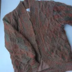 L　カーディガン　長袖　あったか　冬　裏地あり