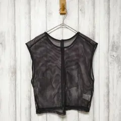 GU ジーユー (M)　メッシュT　ノースリーブ