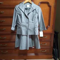 グレー チェック柄 ジャケット スカート セット