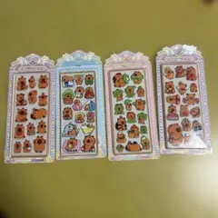 カピバラアクリルステッカー 4シートセット