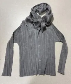 未使用級✨ プリーツプリーズ カーディガン 長袖 ジャケット ベージュ 3サイズ 2025年最新】イッセイミヤケ プリーツプリーズカーディガンの