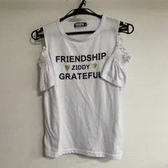 ZIDDY 肩出しデザイン Tシャツ ホワイト Fサイズのサムネイル