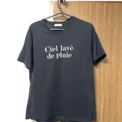 a.v.v プリントTシャツ 黒 半袖Tシャツ