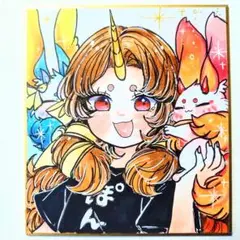 手描きイラスト色紙 №1701