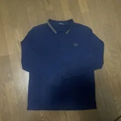 FRED PERRY 長袖 ポロシャツ ネイビー - メルカリ