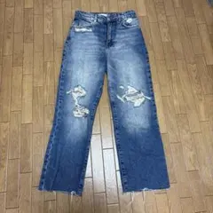 ZARA ダメージ加工 ライトブルーデニム 32