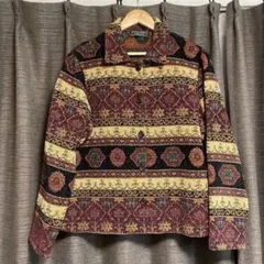 90s - vintage ゴブランジャケット カバーオール 花柄 総柄 レトロ 