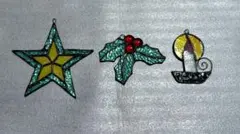 クリスマス ステンドグラス オーナメント 3点セット