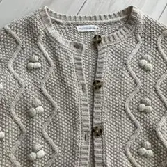 mamaraku ベージュ カーディガン　95サイズ