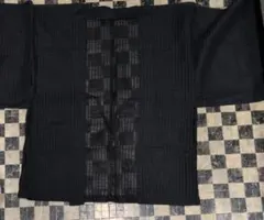 着物　羽織　ブラック　系　レース　？　柄　生地　リメイク