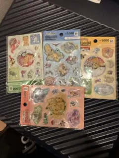 【韓国限定】年始セール　ポケモン　ウォーターシール　キラキラシール　4枚セット