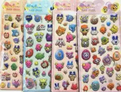 たまごっち 立体 ぷっくりシール 4枚セット 3D ボンボンドロップシール