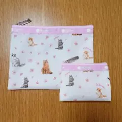 マキア 付録 　レスポートサック 猫×桜柄キュートポーチ
