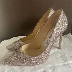 JIMMY CHOO ジミーチュウ　34ハーフ　ピンクグリッターのサムネイル