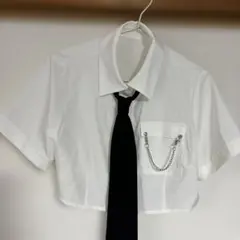 Jamieエーエヌケー ネクタイ付き半袖シャツ