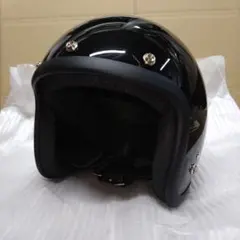 ハーフヘルメット ショーティー マット黒 レトロ ポリス 検 ハーレー 