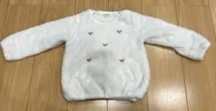 女の子 ハート刺繍 トレーナー　100cm