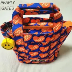 美品 パーリーゲイツ カートバッグ ハート柄 ネイビー オレンジ PGニコちゃんのサムネイル
