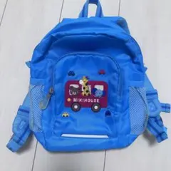 MIKIHOUSE 青　動物刺繍リュック