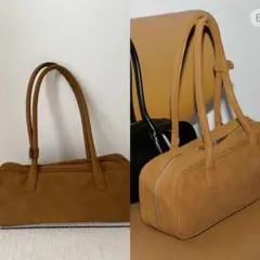 アダムエロペ ロングハンドルボストンバッグ