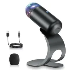 USB PCマイク スタンド 無指向性 パソコンマイク リマインダーライトのサムネイル