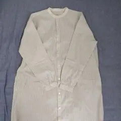 ichiコットン×リネン長袖シャツワンピース