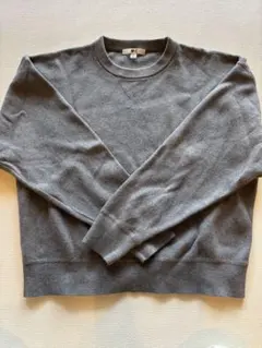 スムースコットンクルーネックセーター　Mサイズ　グレー