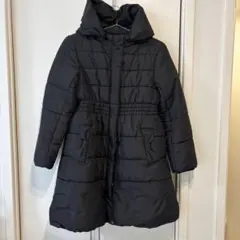 a.v.v フード取り外し可能/中綿ロングコート　ブラック