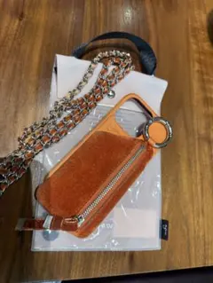 ajew オレンジ ベロア iPhone15proケース dress