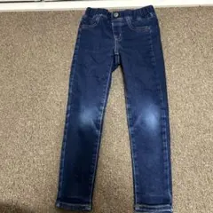 ダークブルースキニーパンツ　ジーンズ　GU キッズ　ネイビー