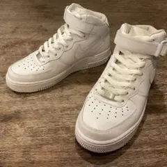 極美品！ナイキ エアフォース1 ミッド 07 ホワイト 白 24.5cm